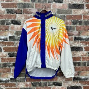 Vintage 90s Reebok Windbreaker Track Jacket Mens Small Full Zip NWOT Mesh Lined